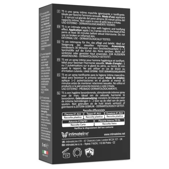 Intimateline T5 - spray ritardante per uomini (5 ml)