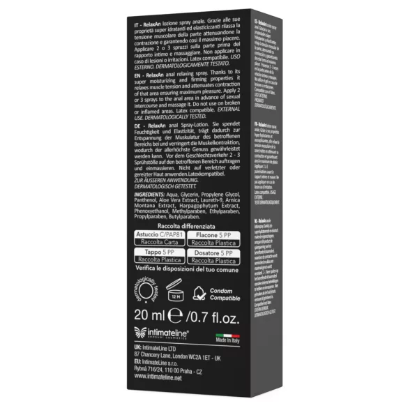 Intimateline RelaxAn - spray rilassante anale (20 ml)