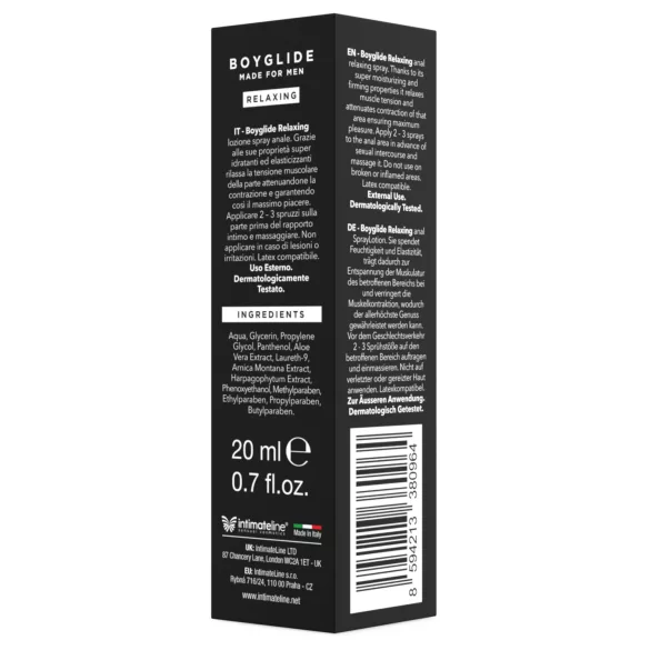 Intimateline Boyglide - spray anale rilassante per uomini (20 ml)