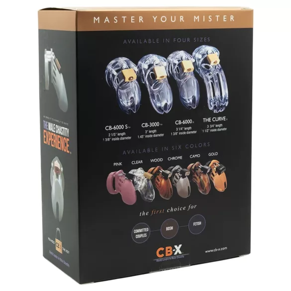 CB-6000 CB-X - gabbia pene con lucchetto - nero