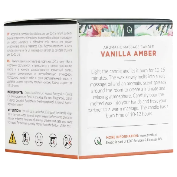 Exotiq - candela da massaggio - vaniglia ambra - 60g