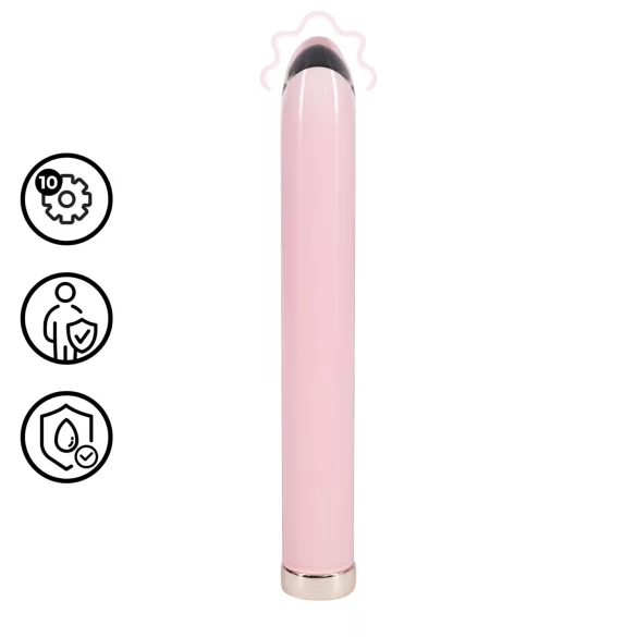 Loveline - vibratore dritto in vetro (rosa)