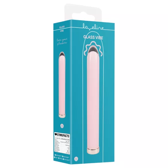 Loveline - vibratore dritto in vetro (rosa)