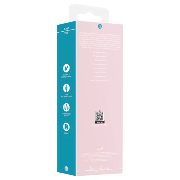 Loveline - vibratore dritto in vetro (rosa)