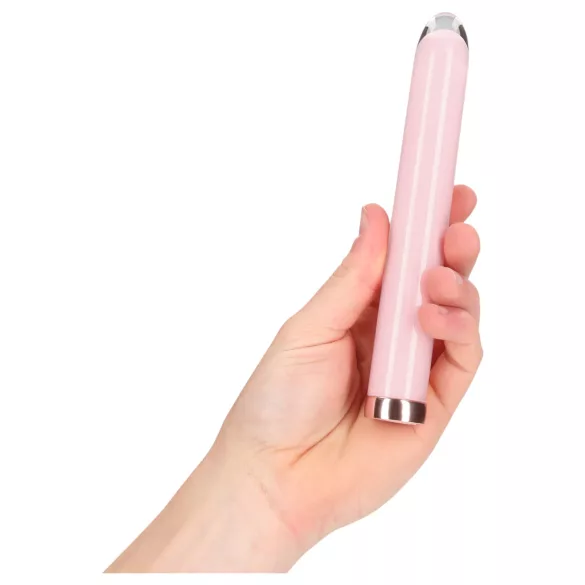 Loveline - vibratore dritto in vetro (rosa)