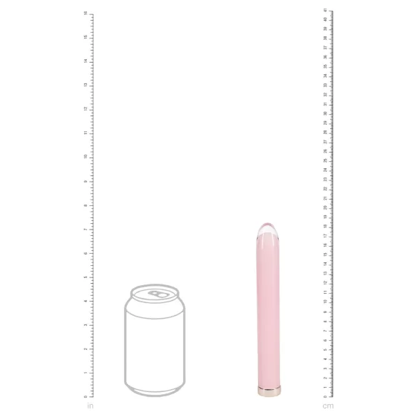 Loveline - vibratore dritto in vetro (rosa)