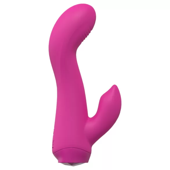 Loveline - mini vibratore curvo con coniglietto (rosa)