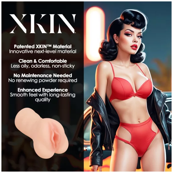 XKIN Greaser Girl Misty - masturbatore vaginale realistico (color carne)