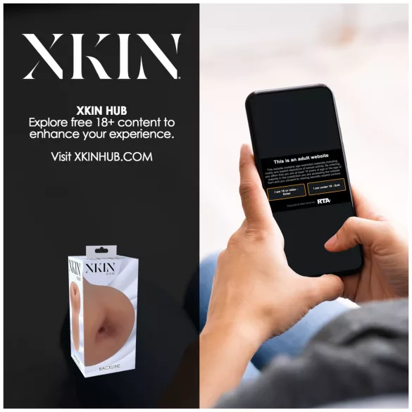 XKIN - masturbatore realistico a forma di sedere - M (carnagione scura naturale)