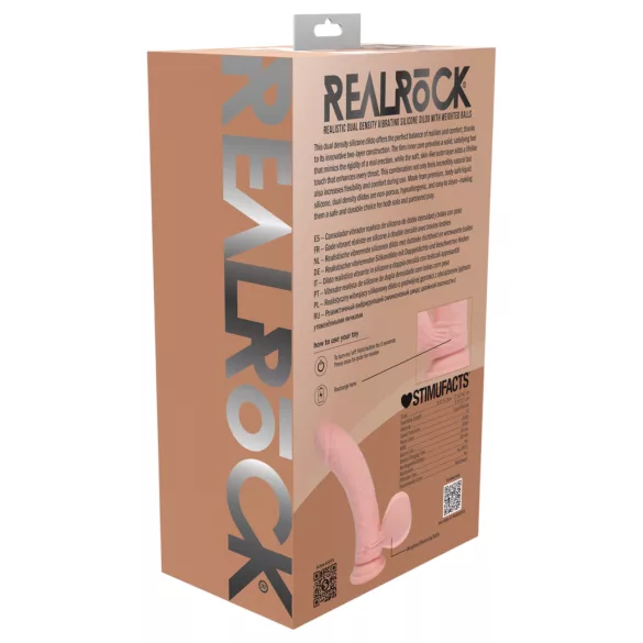RealRock - vibratore realistico a doppia densità (color carne) - 15 cm