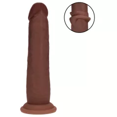   RealRock - dildo realistico a doppia densità (marrone) - 18,5 cm