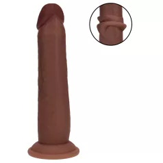   RealRock - dildo realistico a doppia densità (marrone) - 20,5 cm