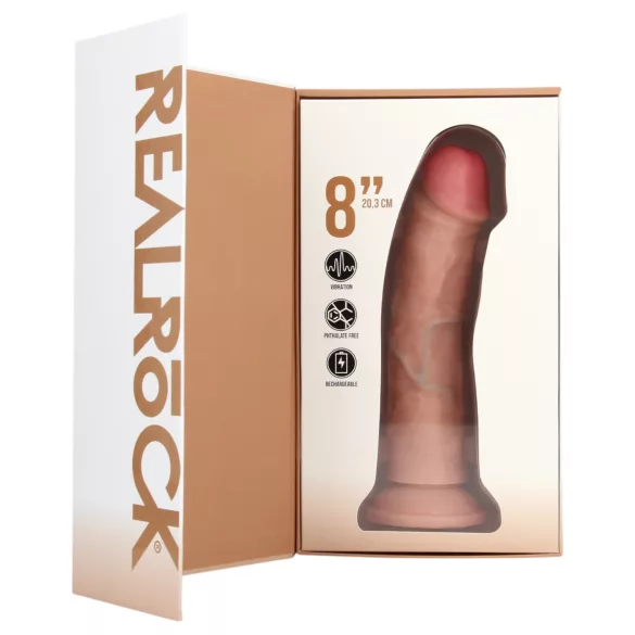 RealRock - vibratore realistico con ventosa (carnagione naturale, 20,5 cm)