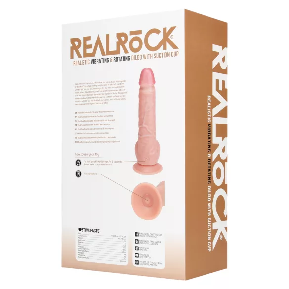 RealRock - vibratore rotante realistico - 20,5 cm - color carne