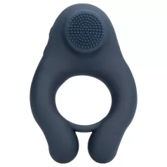   Loveline - anello fallico vibrante con stimolatore clitorideo - grigio