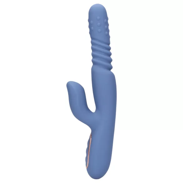Loveline - vibratore riscaldante con spinta - silicone blu