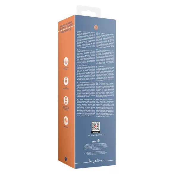 Loveline - vibratore riscaldante con spinta - silicone blu