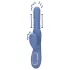 Loveline - vibratore riscaldante con spinta - silicone blu