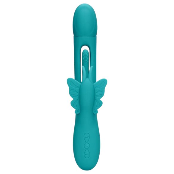 Loveline - vibratore clitorideo farfalla con lingua - silicone turchese