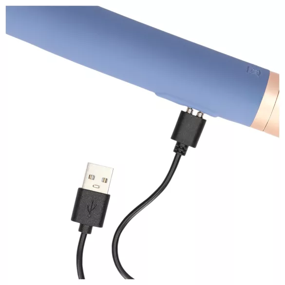 Loveline Travel - vibratore ricaricabile con serbatoio lubrificante - blu
