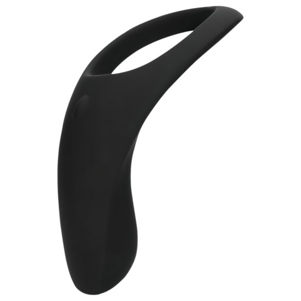 Loveline - anello vibrante lungo nero per pene e testicoli