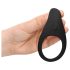Loveline - anello vibrante lungo nero per pene e testicoli