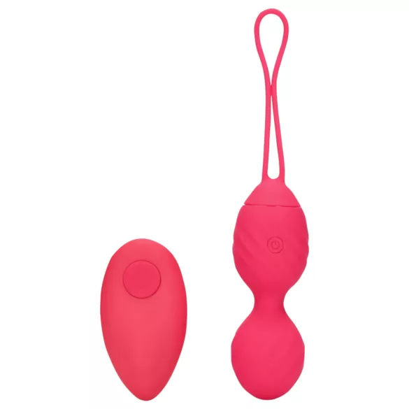 Loveline - palline vaginali vibranti scanalate - silicone rosa