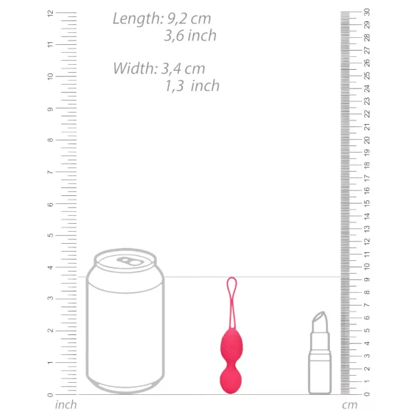 Loveline - palline vaginali vibranti scanalate - silicone rosa