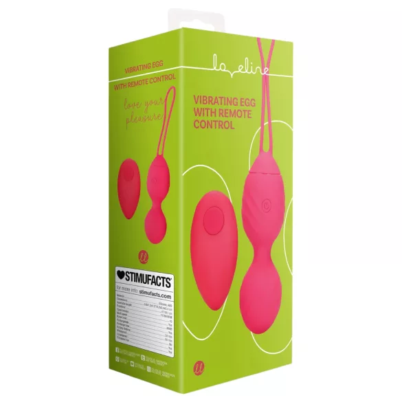 Loveline - palline vaginali vibranti scanalate - silicone rosa