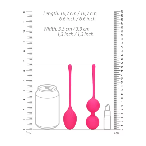 Loveline - set di palline vaginali kegel pesate - 2 pezzi - rosa