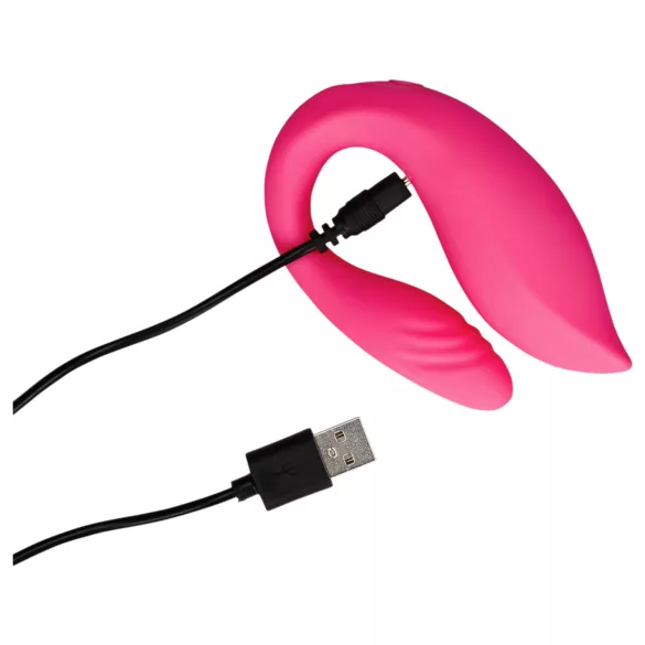 Loveline - vibratore coppia ricaricabile con telecomando - silicone rosa