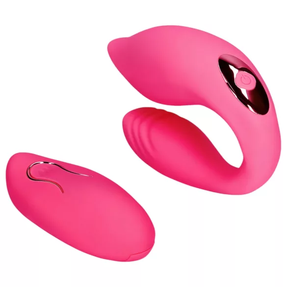 Loveline - vibratore coppia ricaricabile con telecomando - silicone rosa
