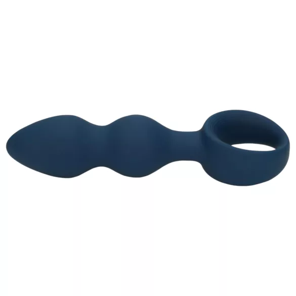 Loveline - plug anale con anello - grande - blu