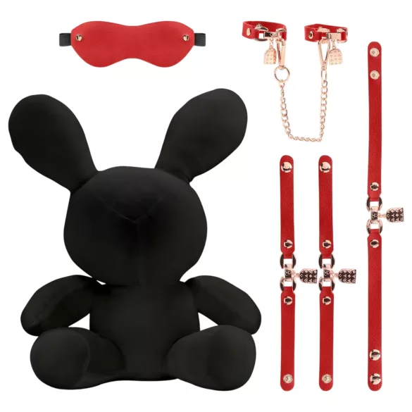Bondage Rabbit - maschera con orecchie da coniglio - nero - accessorio BDSM