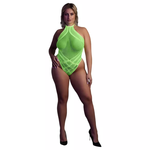 Ouch! - body effetto fluorescente con spalline - neon verde