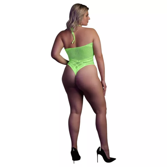 Ouch! - body effetto fluorescente con spalline - neon verde