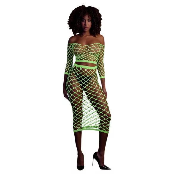 Ouch! - completo gonna e top fosforescenti - neon verde