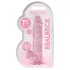 RealRock - dildo realistico trasparente - rosa 17cm