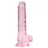 RealRock - dildo realistico trasparente - rosa 17cm