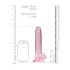 RealRock - dildo realistico trasparente - rosa 17cm