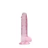 RealRock - dildo realistico trasparente - rosa 17cm