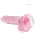 RealRock - dildo realistico trasparente - rosa 17cm