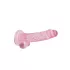 RealRock - dildo realistico trasparente - rosa 17cm