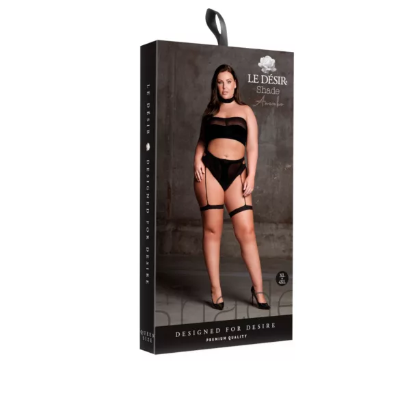 Le Désir Plus Size - set lingerie 3 pezzi - nero - XL-4XL