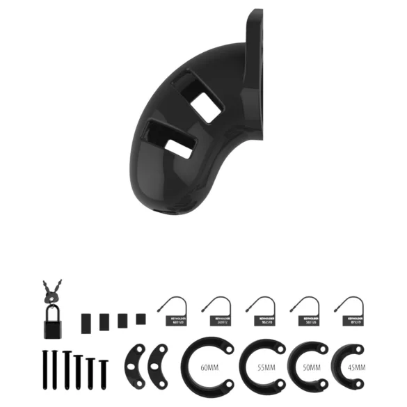 ManCage - Gabbia per pene Model 13 (nera) - 6,5 cm