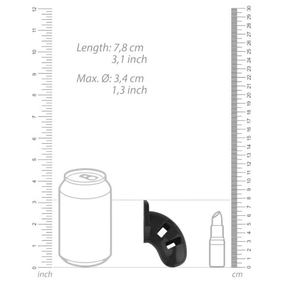 ManCage - Gabbia per pene Model 13 (nera) - 6,5 cm