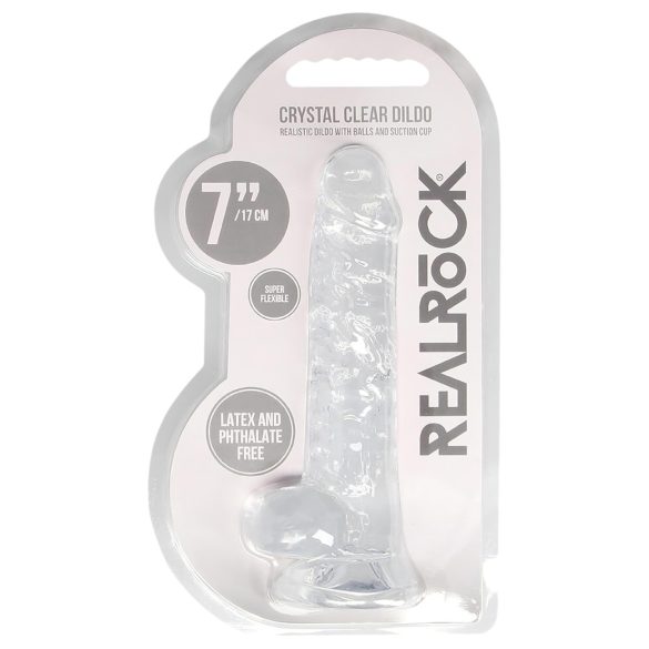 REALROCK - dildo realistico trasparente - trasparente (17 cm)