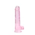 RealRock - dildo realistico trasparente - rosa 19 cm