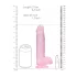 RealRock - dildo realistico trasparente - rosa 19 cm