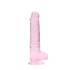 RealRock - dildo realistico trasparente - rosa 19 cm